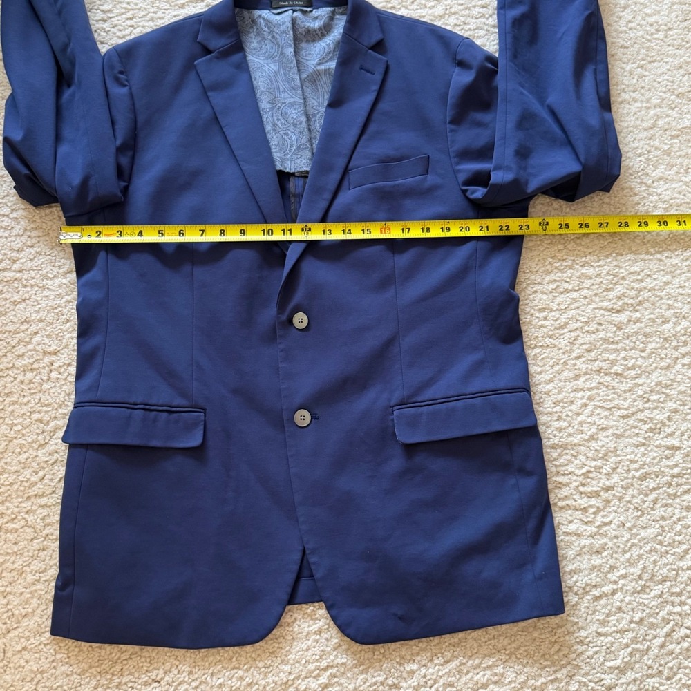 Lauren Ralph Lauren Mens 46L Navy Blue Stretch Blazer‎ Sport Coat Macy's 46 Long - Picture 14 of 16